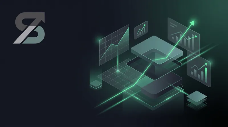 Abstract 3D tech-focused graphic